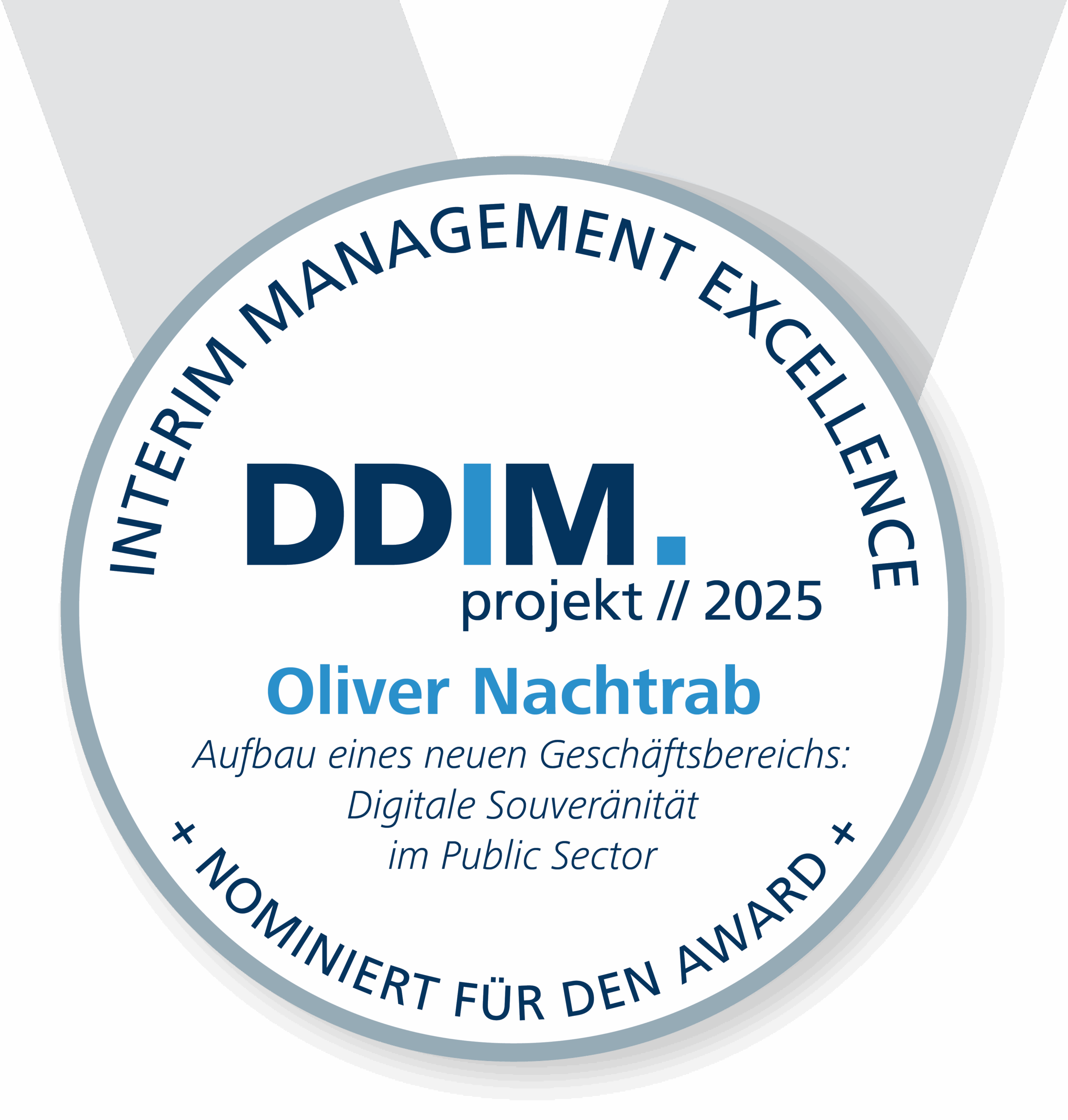 DDIM-Kongress-Award-2025-nominiert-Oliver-Nachtrab Abzeichen DDIM Kongress Award 2025 Nominierung